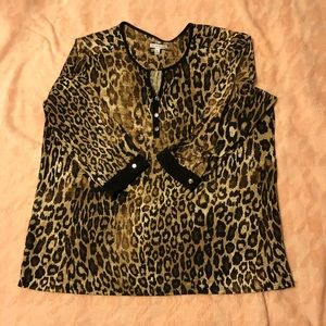 3/4 sleeve leopard Women’s top